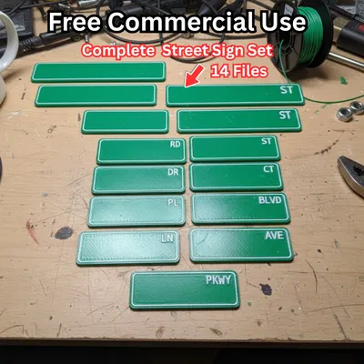 Bộ Bảng Tên Đường Trống Tùy Biến (14 Mẫu)