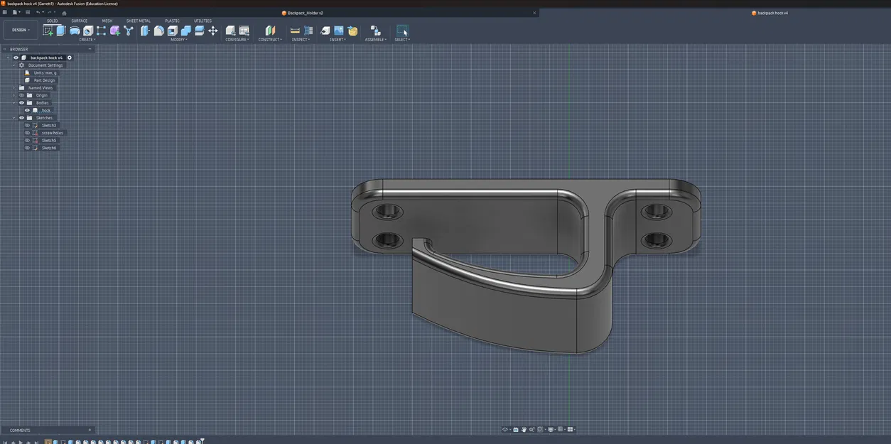 Móc Treo Ba Lô Gắn Dưới Bàn (Backpack Hook) - Image 2