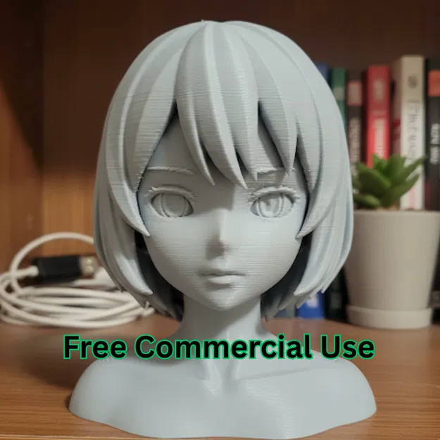 Khuôn Mặt Cô Gái Anime – Chỉ Phần Đầu - Image 1