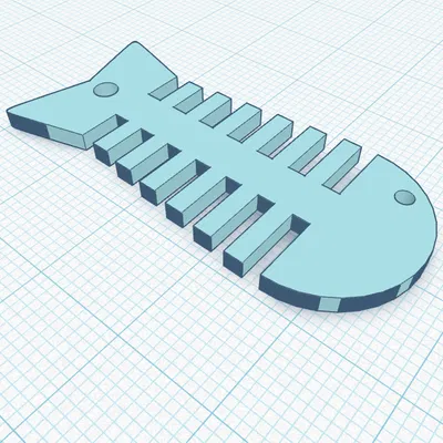 Keychain F1SH – Móc khóa bộ xương cá phẳng