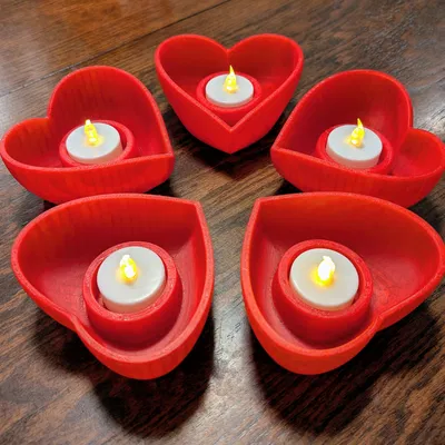 Đế nến LED tealight hình trái tim