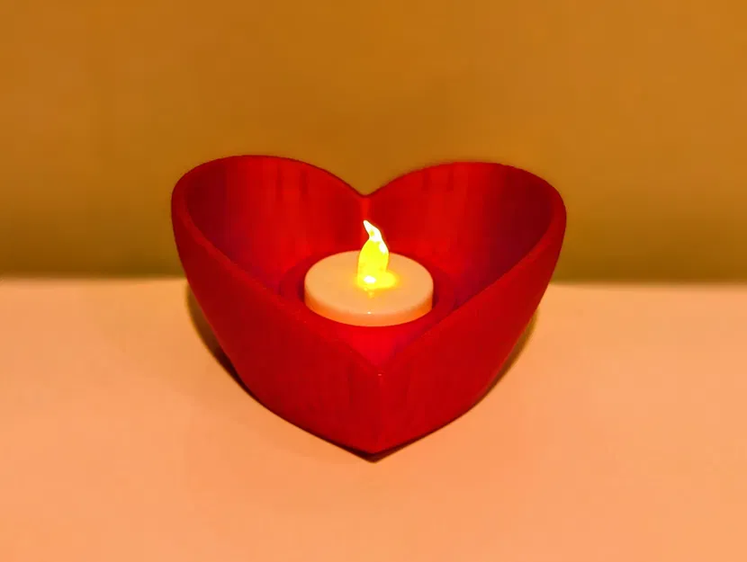 Đế nến LED tealight hình trái tim - Image 2