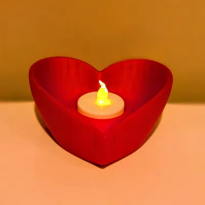 Đế nến LED tealight hình trái tim