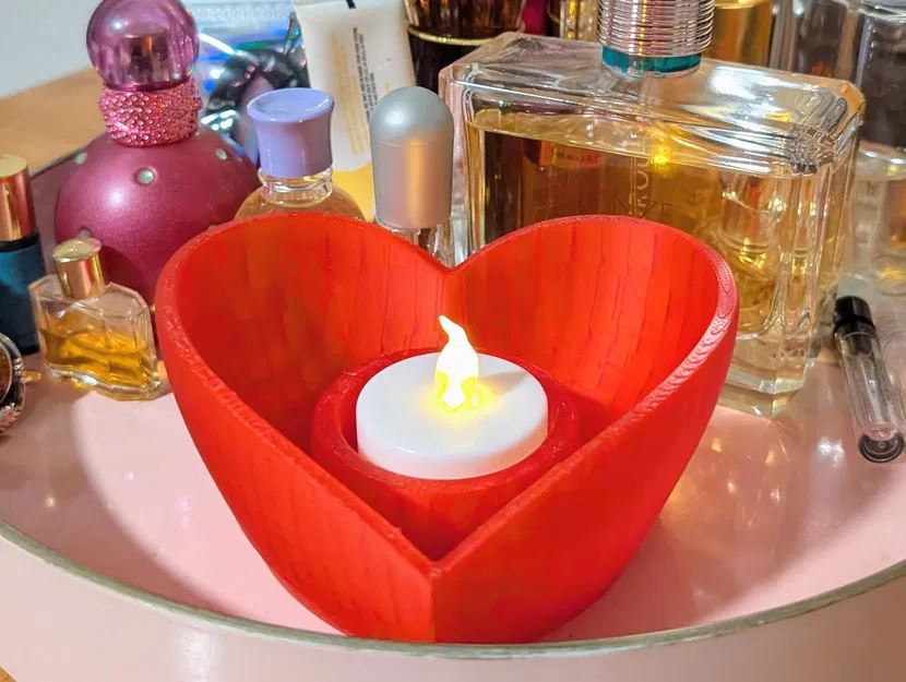 Đế nến LED tealight hình trái tim - Image 6