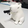 Capybara gangsta – Mô hình in 3D PLA dễ thương để sơn trang trí - Thumbnail 2