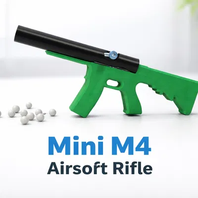 M4 Airsoft rilfe – Đồ chơi băng đạn mini in 3D