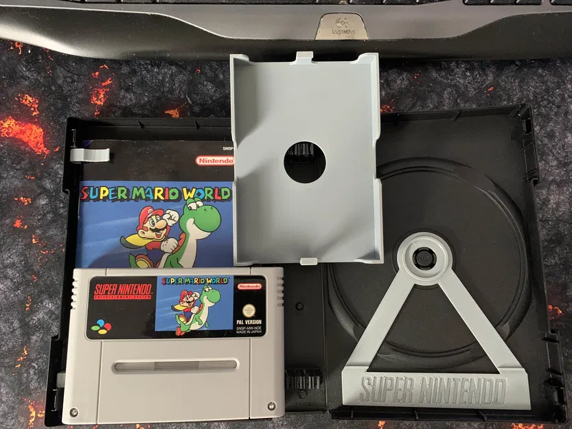 Chuyển hộp DVD 32mm thành hộp băng PAL Super Nintendo (SNES) - Image 2