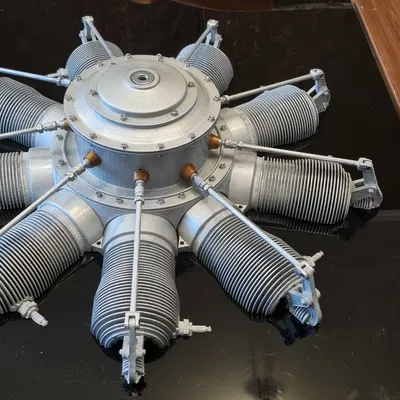 Tranh Treo Tường Động Cơ Sao Cổ Điển – Flugzeug Sternmotor Deko-Modell