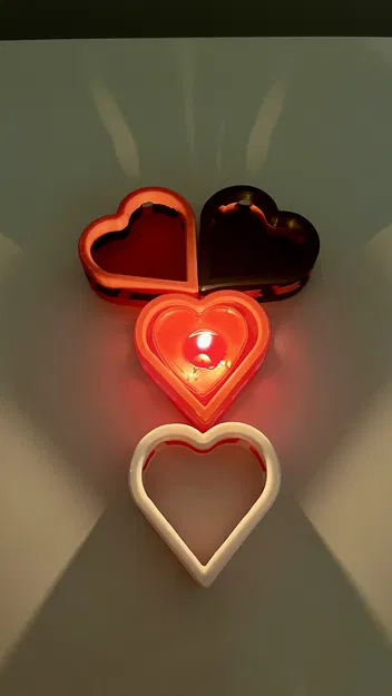 Đế Nến Tealight Hình Trái Tim Valentine - Image 1