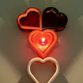 Đế Nến Tealight Hình Trái Tim Valentine - Thumbnail 1