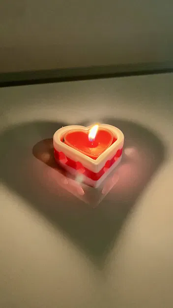 Đế Nến Tealight Hình Trái Tim Valentine - Image 2