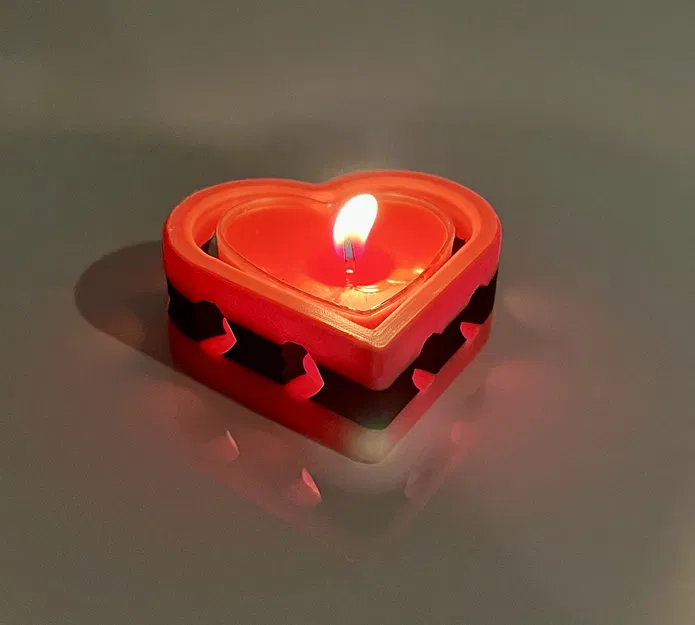 Đế Nến Tealight Hình Trái Tim Valentine - Image 4