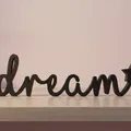 Chữ nghệ thuật “Dream” kèm sao tối giản – Dream Word Art - Minimalist Star Decor - Thumbnail 1