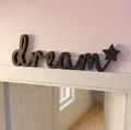 Chữ nghệ thuật “Dream” kèm sao tối giản – Dream Word Art - Minimalist Star Decor - Thumbnail 2