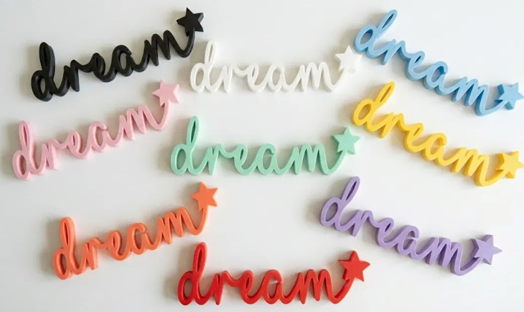 Chữ nghệ thuật “Dream” kèm sao tối giản – Dream Word Art - Minimalist Star Decor - Image 3