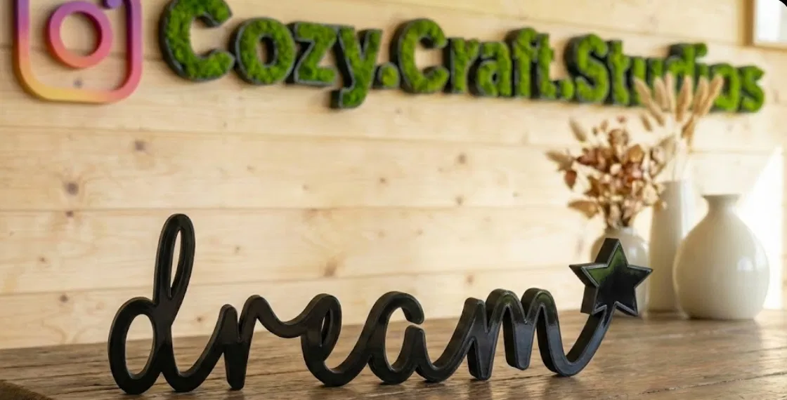 Chữ nghệ thuật “Dream” kèm sao tối giản – Dream Word Art - Minimalist Star Decor - Image 4