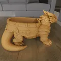 Mô hình in 3D STL Chậu Rồng Chiến Binh Bọc Giáp (Armored Warrior Dragon Planter) - Thumbnail 2