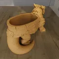 Mô hình in 3D STL Chậu Rồng Chiến Binh Bọc Giáp (Armored Warrior Dragon Planter) - Thumbnail 3