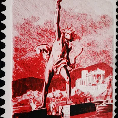Hueforge Stamp Colossus of Rhodes (Tượng Thần Mặt Trời Rhodes)