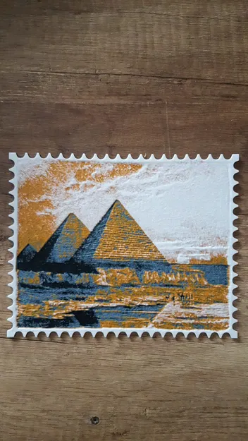 Stamp Hueforge Đại Kim Tự Tháp Giza (Great Pyramid of Giza) - STL - Image 1
