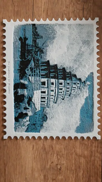 Hueforge Stamp The Great Lighthouse of Alexandria – Con dấu Hueforge (Ngọn Hải Đăng Alexandria) - Image 1