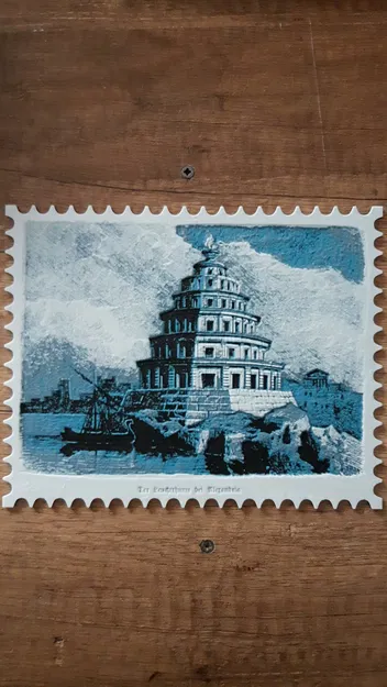 Hueforge Stamp The Great Lighthouse of Alexandria – Con dấu Hueforge (Ngọn Hải Đăng Alexandria) - Image 2