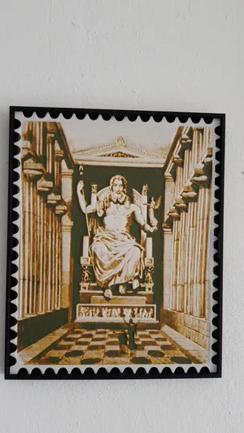 Hueforge Stamp Tượng Thần Zeus ở Olympia - Image 1