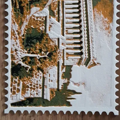 Stamp Hueforge Đền Artemis ở Ephesus (Temple of Artemis at Ephesus)