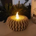 Đế nến LED gợn sóng thấp (Short Wavy Tea Light Holder) - Thumbnail 1