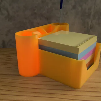 Khay sắp xếp bàn làm việc có ngăn Post-it & 2 khe bút – In 3D