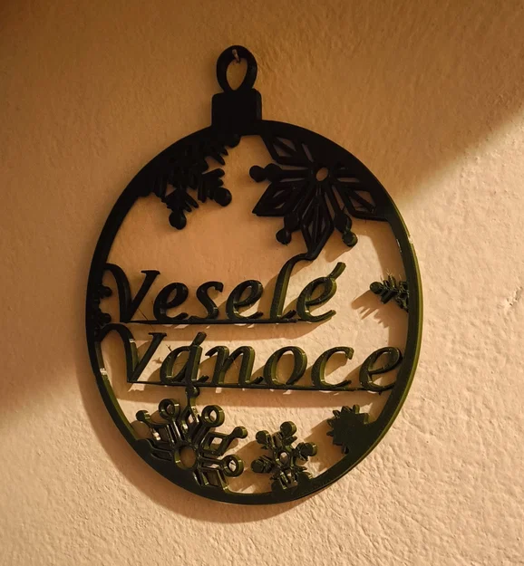 Veselé Vánoce - Ozdoba treo tường (CZ) - Image 1
