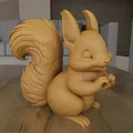 Mẫu STL 3D Sóc Dễ Thương Ôm Trái Tim (Cute Squirrel With Heart) - Thumbnail 1