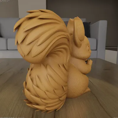 Mẫu STL 3D Sóc Dễ Thương Ôm Trái Tim (Cute Squirrel With Heart)