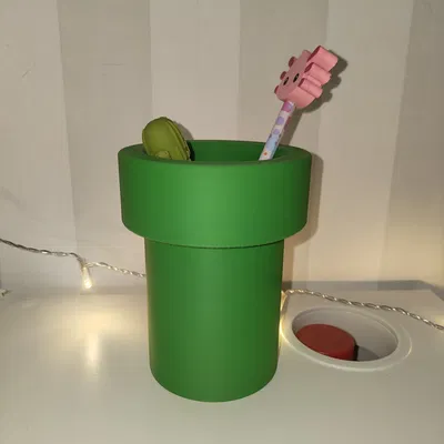 Ống Super Mario – Ống Cắm Bút (Super Mario Pipe Penholder)