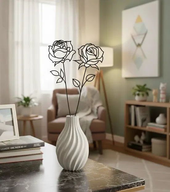 Eternal Bloom: ROSE – Bông hồng nở mãi (3D line art) - Image 1