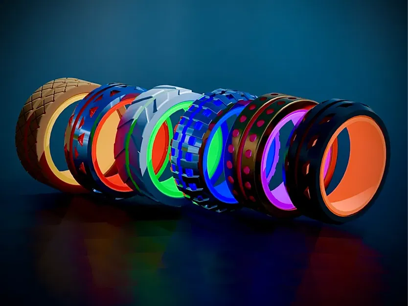 Bộ sưu tập Nhẫn Dual Fidget Spinner (Dual Fidget Spinner Ring Collection) - Image 1