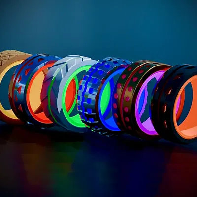 Bộ sưu tập Nhẫn Dual Fidget Spinner (Dual Fidget Spinner Ring Collection)