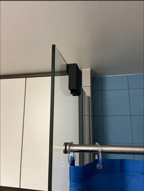 Giá Đỡ Điện Thoại Trên Vách Kính Phòng Tắm – 3D Printable Stand - Image 1