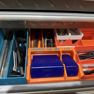 Gridfinity Stamp Tool Holder (Giá đỡ stamp chữ/số)