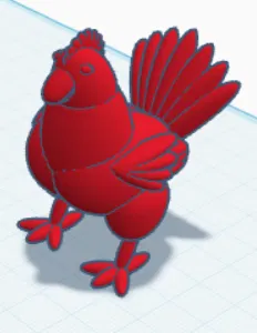 Mô hình 3D con gà - Image 1