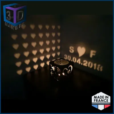 Đèn lồng nến Valentine – Bóng đổ lãng mạn