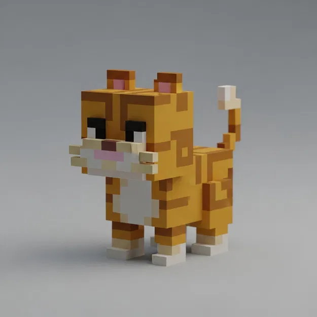 Mèo Low-Poly Tối Giản – Decor Nhà Hiện Đại & Đồ Chơi - Image 1