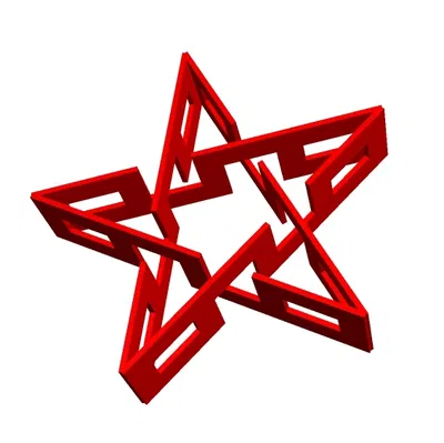 CYLINDRICAL STAR PENTAFOIL KNOT 1