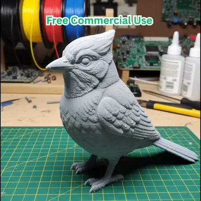 Tượng Blue Jay Ngồi