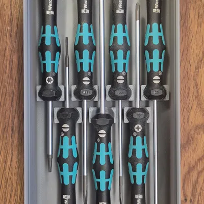 Khay Gridfinity Rebuilt cho 7 tua vít Wera Kraftform Micro