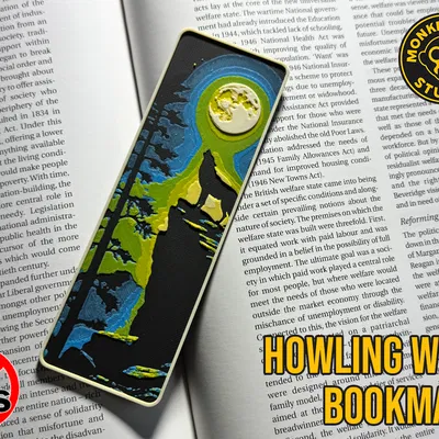 Bookmark Sói Tru (Howling Wolf Bookmark)