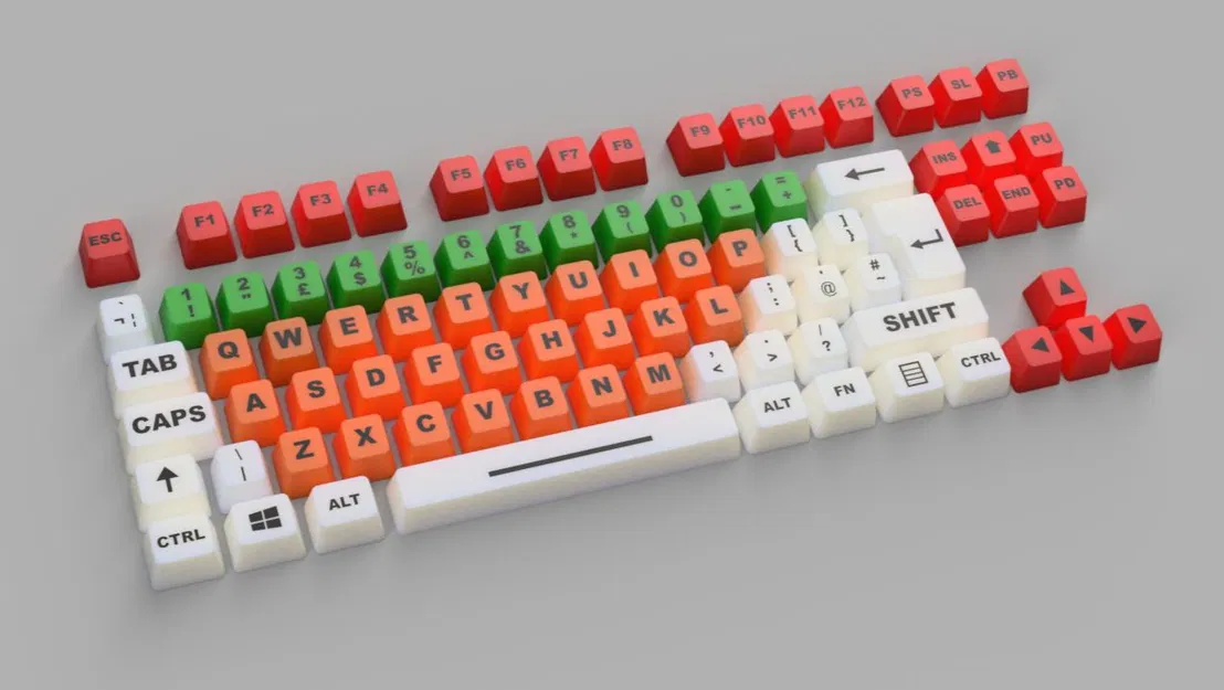 Bộ Keycap Mặt Phẳng Tương Thích Cherry MX (Trọn Bộ, trừ numpad) - Image 2