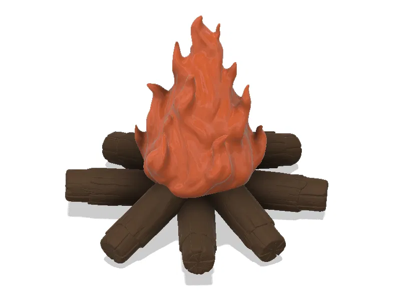 Đống lửa trại nhiều phần (fusion360) - Image 1