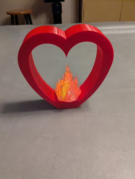 Burning Heart flashing LEDs – Đế LED nhấp nháy cho tim bốc lửa - Image 2