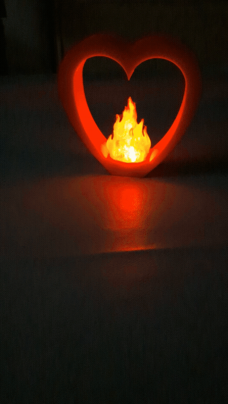 Burning Heart flashing LEDs – Đế LED nhấp nháy cho tim bốc lửa - Image 3